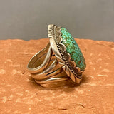 Large Navajo Turquoise and Sterling Silver Ring - size 10.5   (JF31)