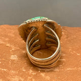 Large Navajo Turquoise and Sterling Silver Ring - size 10.5   (JF31)