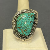 Large Navajo Turquoise and Sterling Silver Ring - size 10.5   (JF31)