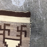 Antique Ganado Old Style Navajo Rug Weaving with Whirling Logs Pattern, pre-1940s (GM382)