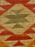 Navajo Rug Weaving in Crystal Style with Raised Outline, vintage handwoven  (GM379)