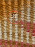Navajo Rug Weaving in Crystal Style with Raised Outline, vintage handwoven  (GM379)