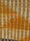 Navajo Rug Weaving in Crystal Style with Raised Outline, vintage handwoven  (GM379)