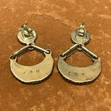 Taft Weebothee, Zuni Inlay Multicolored Post Dangle Earrings  (JF241)
