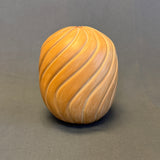 Melanie Gachupin, Jemez Pueblo swirled melon buff colored seed bowl style - ca. 90s excellent (DV76)