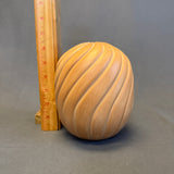 Melanie Gachupin, Jemez Pueblo swirled melon buff colored seed bowl style - ca. 90s excellent (DV76)