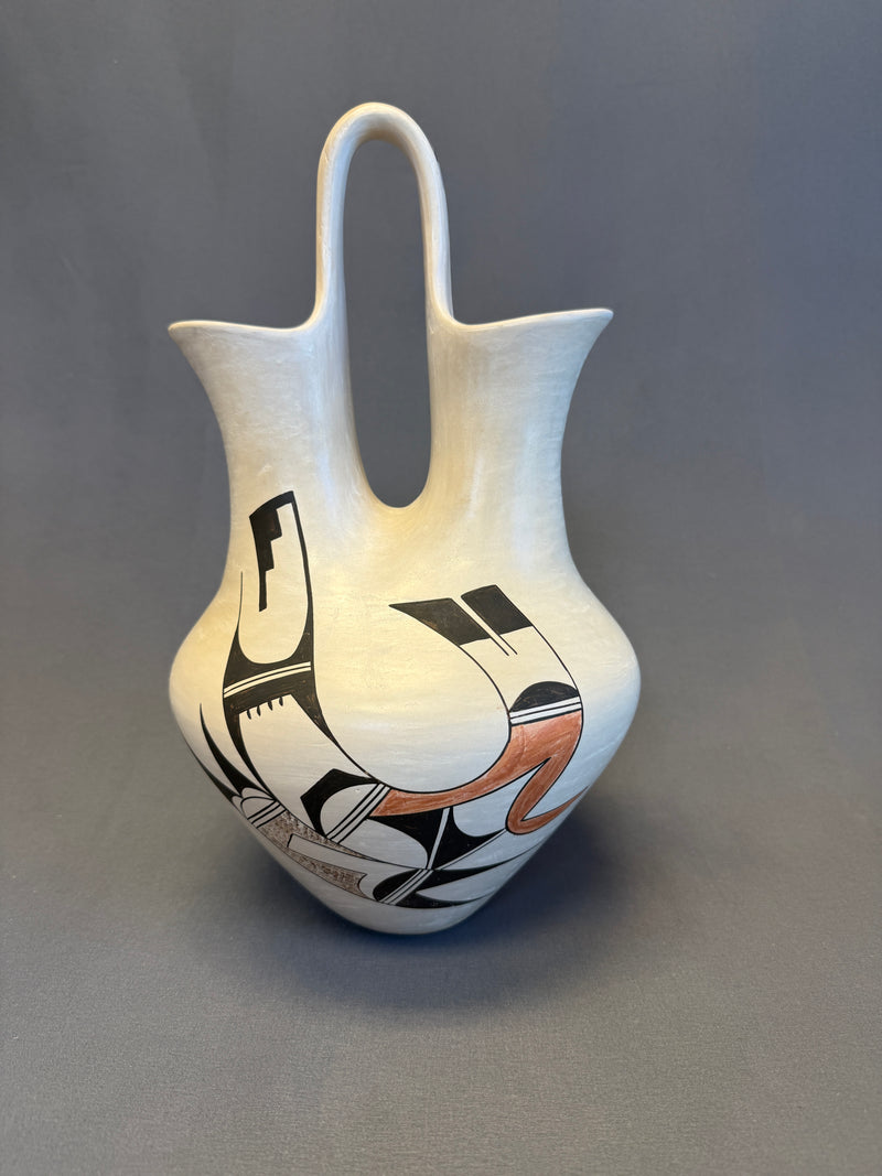 Joy Navasie, Hopi/Tewa "Frog Woman" wedding vase ca. 1970s - 12 1/2" high excellent! (DV80)
