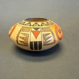 Fawn Navasie Garcia, Hopi with eagle tail design - traditionally fired - excellent (DV78)
