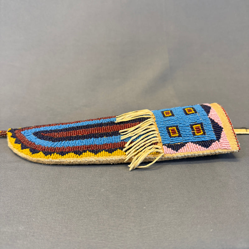 Cathy Smith Replica Lakota Sioux Beaded Knife Sheath   (RK174)