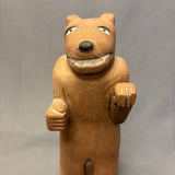Larry Wilson Carved Wooden Standing Brown Bear, Navajo   (NLC8)