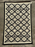 Navajo rug weaving in Eyedazzler style, authentic Native American, handwoven (GM370)