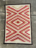 Antique Navajo Rug Weaving in Eyedazzler Style, authentic Native American, handwoven (GM372)