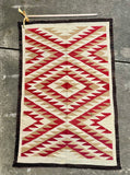 Antique Navajo Rug Weaving in Eyedazzler Style, authentic Native American, handwoven (GM372)