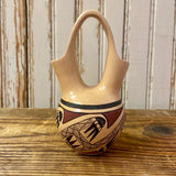 Hopi small wedding vase with rain, artist Carla Nampeyo (GM579)