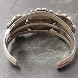 Authentic Navajo Three Stone Bracelet with Natural Turquoise, vintage   (JF23)
