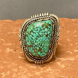 Large Navajo Turquoise and Sterling Silver Ring - size 10.5   (JF31)