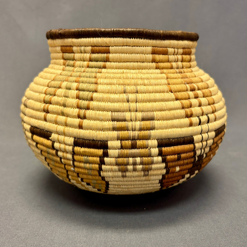 Vintage Wounaan and Embera Basket with Butterfly Design, Panama  (JFB10)