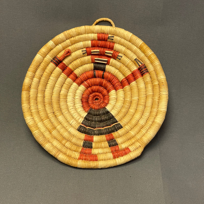 Vintage Hopi Coiled Basket with Mudhead Design   (JM100)