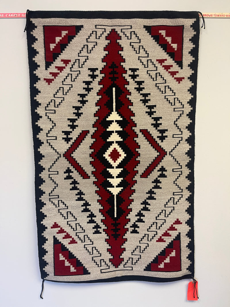 Dralinda Nez Ganado style Navajo rug - large weaving, vintage Native American  (JM117)
