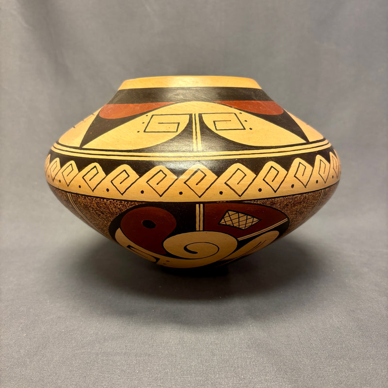 Stetson Setalla, Hopi Large Painted Pot with water Design  (JM122)