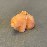Zuni Orange Alabaster Bear Fetish with Arrow Gift Bundle  (JM135)