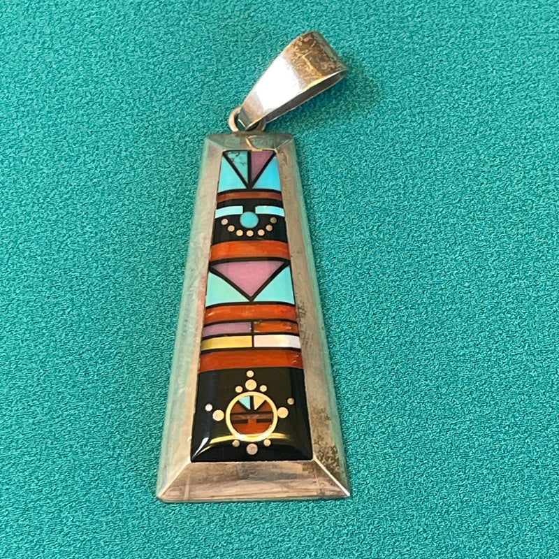 Jim Harrison, Navajo Multi-Stone Inlay Pendant (JM169)