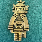 Marcus Lomayestewa Sterling Silver Hopi Snow Maiden Kachina Pendant, Authentic Native American  (JM171)