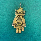 Marcus Lomayestewa Sterling Silver Hopi Snow Maiden Kachina Pendant, Authentic Native American  (JM171)