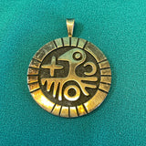 Ramon Dalangyawma Sterling Silver Hopi Overlay Bird Pendant (JM173)