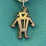 Ramon Dalangyawma Hopi Silver Overlay Kachina Pendant  (JM180)