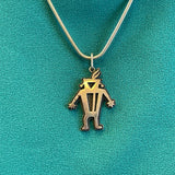 Ramon Dalangyawma Hopi Silver Overlay Kachina Pendant  (JM180)