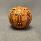 Ken and Irene White - Vintage Navajo Handmade Pot with Carved Yei Design (JM22)