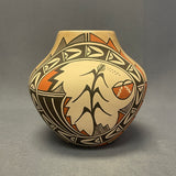 Juanita Fragua, Jemez Pueblo Vintage Handmade Painted Pot with Cornstalk Design (JM25)