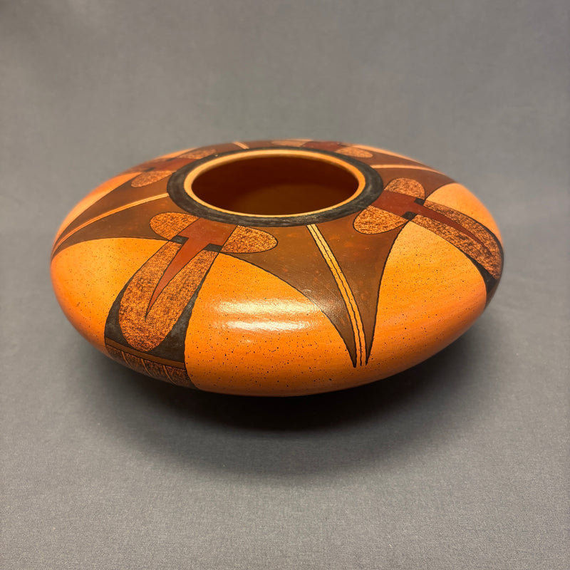 Stetson Setalla, Hopi Wide Painted Pot with Animal Design  (JM41)