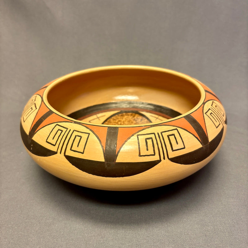 Stetson Setalla, Hopi Wide-Mouth Painted Pot with Cloud Design  (JM43)