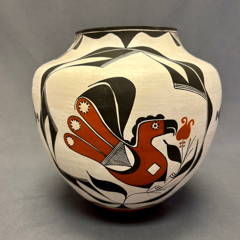 Franklin Peters Vintage Acoma Pueblo Olla with Parrot Design   (JM75)