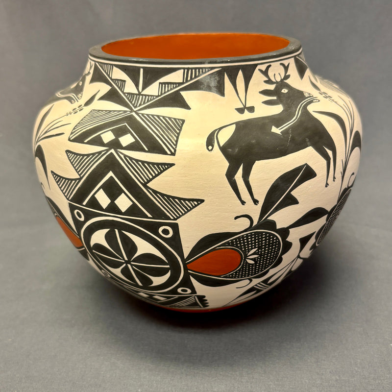 Rachel Aragon Acoma Pueblo Painted Olla with Fertility Design   (JM80)