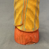 Navajo Folk Art Elder Woman Painted Wood Carving, authentic Native American ca. 1995  (NL37)