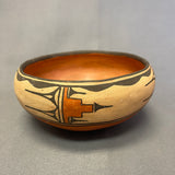 Vintage Zia Pueblo Wide-Mouth Painted Clay Pot with Geometric Design, ca 1940s  (NL49)