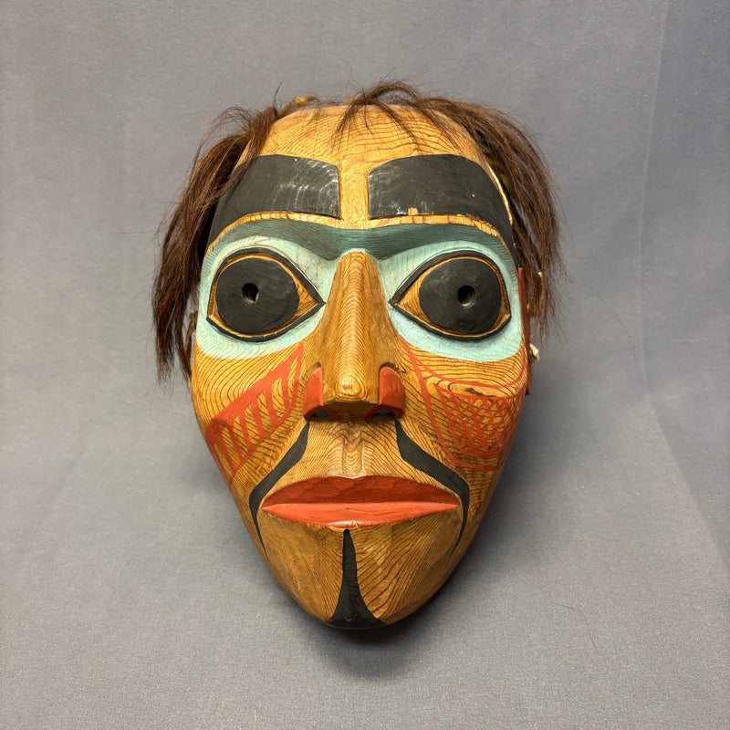 Antique Northwest Coast Haida Gwaii Carved and Painted Wooden Mask ca. 1930s (NLC10)