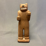 Larry Wilson Carved Wooden Standing Brown Bear, Navajo   (NLC8)
