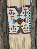 Lakota Sioux Beaded Pipe Bag by Phyllis Bearskin, Seneca/Cayuga and Chickasaw, authentic Native American (PB10)