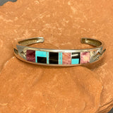 Ray Tracey, Navajo Channel Inlay Multi-Stone Bracelet  (RK104)