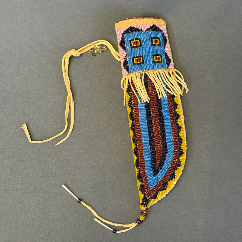 Cathy Smith Replica Lakota Sioux Beaded Knife Sheath   (RK174)