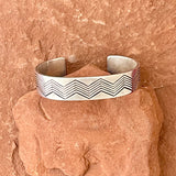 Jennifer Curtis Vintage Navajo Stamped Sterling Silver Cuff  (SS13)