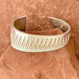 Raynard Scott Vintage Navajo Stamped Asymmetrical Sterling Silver Cuff - Ray Scott bracelet  (SS16)