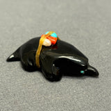 Zuni Black Jet Mole Fetish with Gift Bundle  (SSC111)