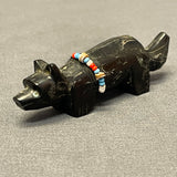 Zuni Coyote Fetish Carved from Black Jet  (VW170)