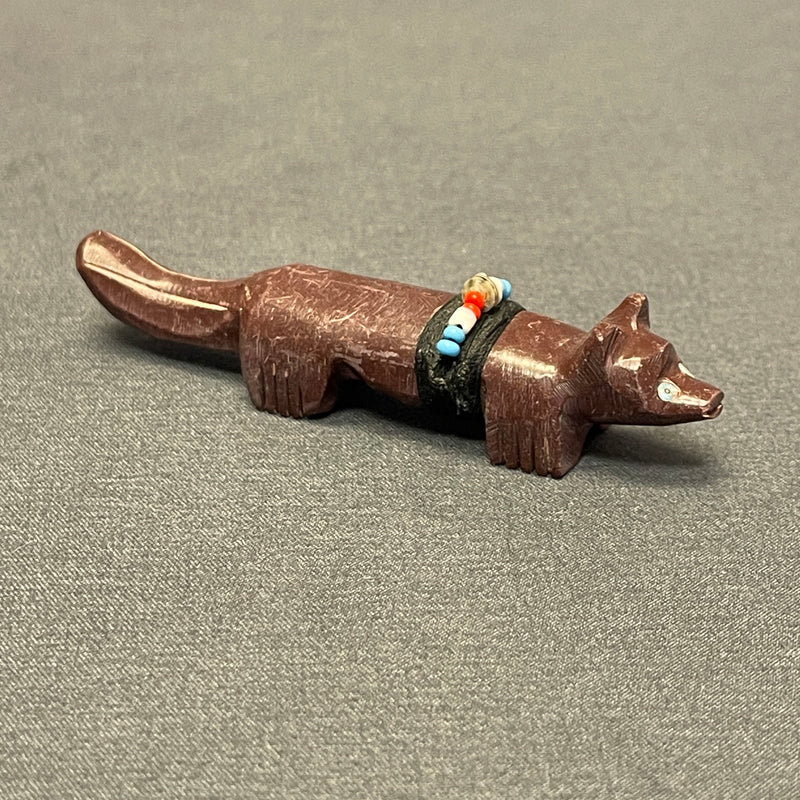 Zuni Fox Fetish Carved from Pipestone  (VW171)