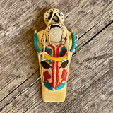 Child's Toy Beaded Cradleboard, Authentic Plateau/Umatilla Leather and Beadwork ca. 1930s(GM133)